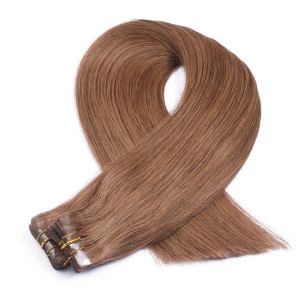 10 x Tape In - 7 Mittelnaturblond - Hair Extensions - 2,5g - NOVON EXTENTIONS
