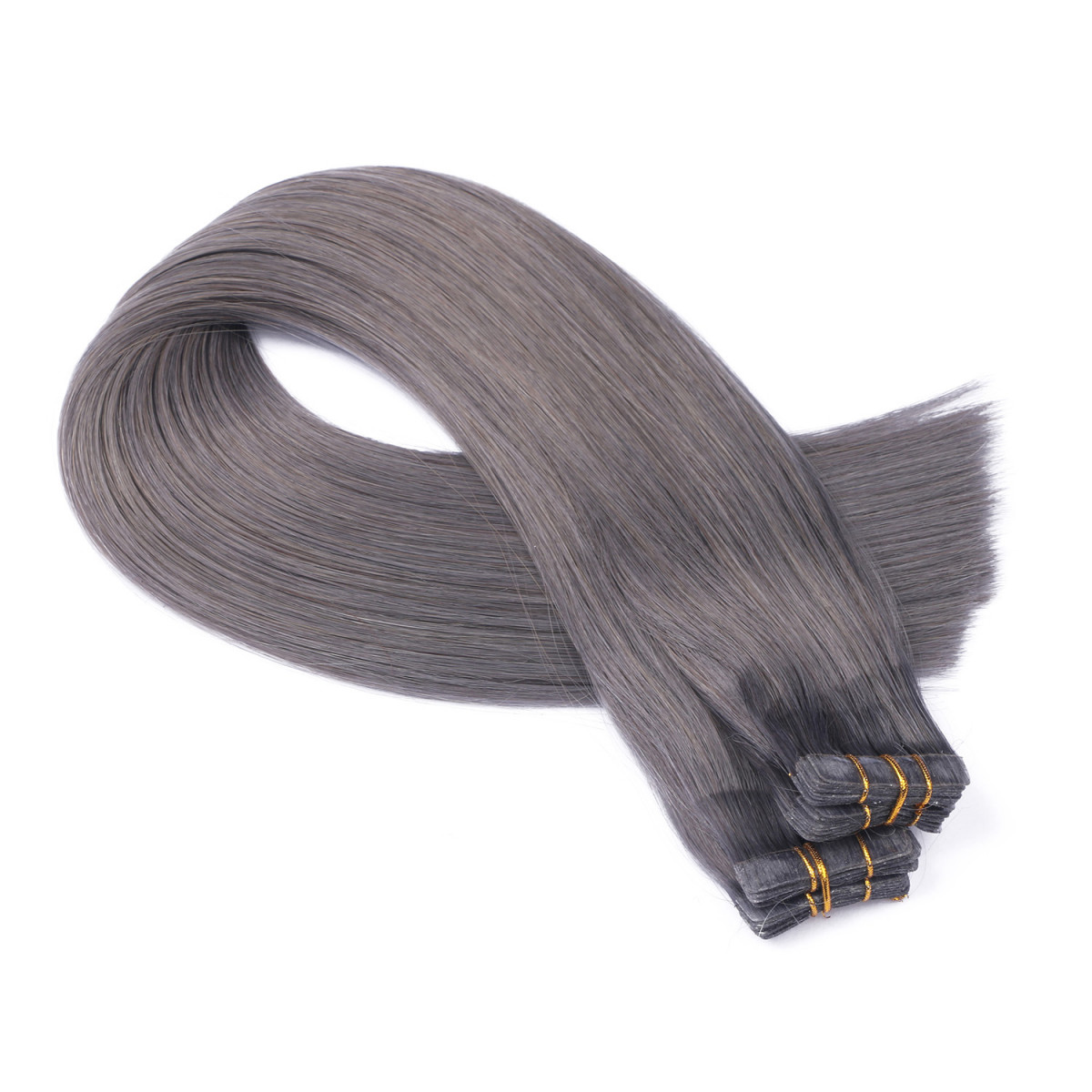 10 x Tape In - Darkgrey - Hair Extensions - 2,5g - NOVON...