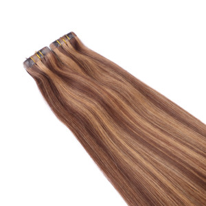 10 x Tape In - 6/27 Gesträhnt - Hair Extensions - 2,5g - NOVON EXTENTIONS