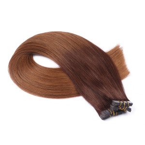 10 x Tape In - 2/8 Ombre - Hair Extensions - 2,5g - NOVON EXTENTIONS