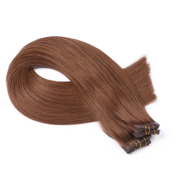 10 x Tape In - 5 Dunkelblond - Hair Extensions - 2,5g - NOVON EXTENTIONS 40 cm