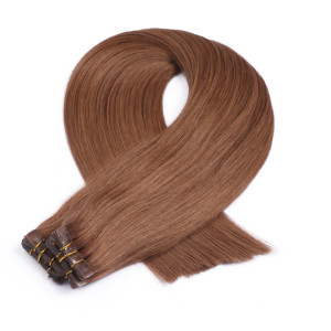10 x Tape In - 5 Dunkelblond - Hair Extensions - 2,5g - NOVON EXTENTIONS 40 cm