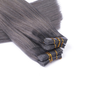 10 x Tape In - Darkgrey - Hair Extensions - 2,5g - NOVON EXTENTIONS 40 cm