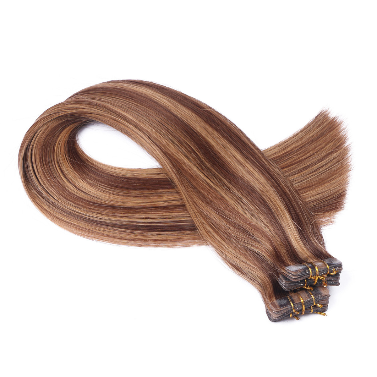 10 x Tape In - 6/27 Gesträhnt - Hair Extensions -...