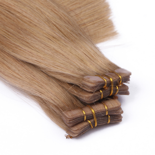 10 x Tape In - 16 Hellblond Natur - Hair Extensions - 2,5g - NOVON EXTENTIONS 60 cm