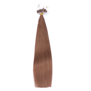 25 x Micro Ring / Loop - 5 Dunkelblond - Hair Extensions 100% Echthaar - NOVON EXTENTIONS