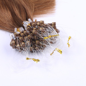 25 x Micro Ring / Loop - 9 Mittelblond - Hair Extensions 100% Echthaar - NOVON EXTENTIONS