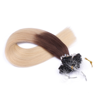 25 x Micro Ring / Loop - 2/60 Ombre - Hair Extensions 100% Echthaar - NOVON EXTENTIONS