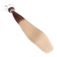 25 x Micro Ring / Loop - 4/60 Ombre - Hair Extensions 100% Echthaar - NOVON EXTENTIONS