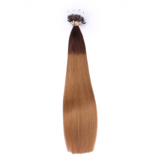 25 x Micro Ring / Loop - 6/27 Ombre - Hair Extensions 100% Echthaar - NOVON EXTENTIONS