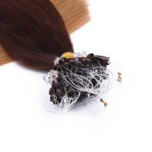 25 x Micro Ring / Loop - 6/27 Ombre - Hair Extensions 100% Echthaar - NOVON EXTENTIONS