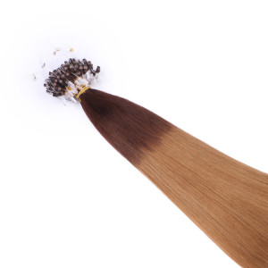 25 x Micro Ring / Loop - 6/27 Ombre - Hair Extensions 100% Echthaar - NOVON EXTENTIONS
