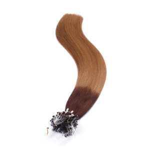 25 x Micro Ring / Loop - 6/27 Ombre - Hair Extensions 100% Echthaar - NOVON EXTENTIONS