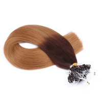 25 x Micro Ring / Loop - 6/27 Ombre - Hair Extensions 100% Echthaar - NOVON EXTENTIONS