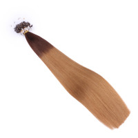 25 x Micro Ring / Loop - 6/27 Ombre - Hair Extensions 100% Echthaar - NOVON EXTENTIONS