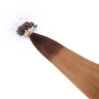 25 x Micro Ring / Loop - 6/27 Ombre - Hair Extensions 100% Echthaar - NOVON EXTENTIONS
