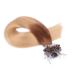 25 x Micro Ring / Loop - 12/26 Ombre - Hair Extensions 100% Echthaar - NOVON EXTENTIONS