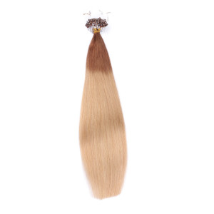 25 x Micro Ring / Loop - 12/26 Ombre - Hair Extensions 100% Echthaar - NOVON EXTENTIONS