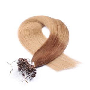 25 x Micro Ring / Loop - 12/26 Ombre - Hair Extensions 100% Echthaar - NOVON EXTENTIONS