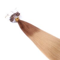 25 x Micro Ring / Loop - 12/26 Ombre - Hair Extensions 100% Echthaar - NOVON EXTENTIONS