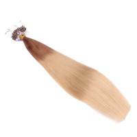 25 x Micro Ring / Loop - 12/26 Ombre - Hair Extensions 100% Echthaar - NOVON EXTENTIONS