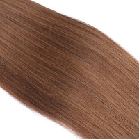 25 x Micro Ring / Loop - 7 Mittelnaturblond - Hair Extensions 100% Echthaar - NOVON EXTENTIONS 60 cm - 1 g