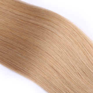 25 x Micro Ring / Loop - 16 Hellblond natur - Hair Extensions 100% Echthaar - NOVON EXTENTIONS 60 cm - 1 g