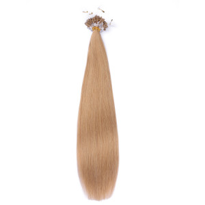 25 x Micro Ring / Loop - 19 Mittelgoldblond - Hair Extensions 100% Echthaar - NOVON EXTENTIONS 50 cm - 1 g