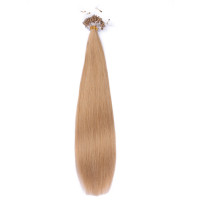 25 x Micro Ring / Loop - 19 Mittelgoldblond - Hair Extensions 100% Echthaar - NOVON EXTENTIONS 50 cm - 1 g