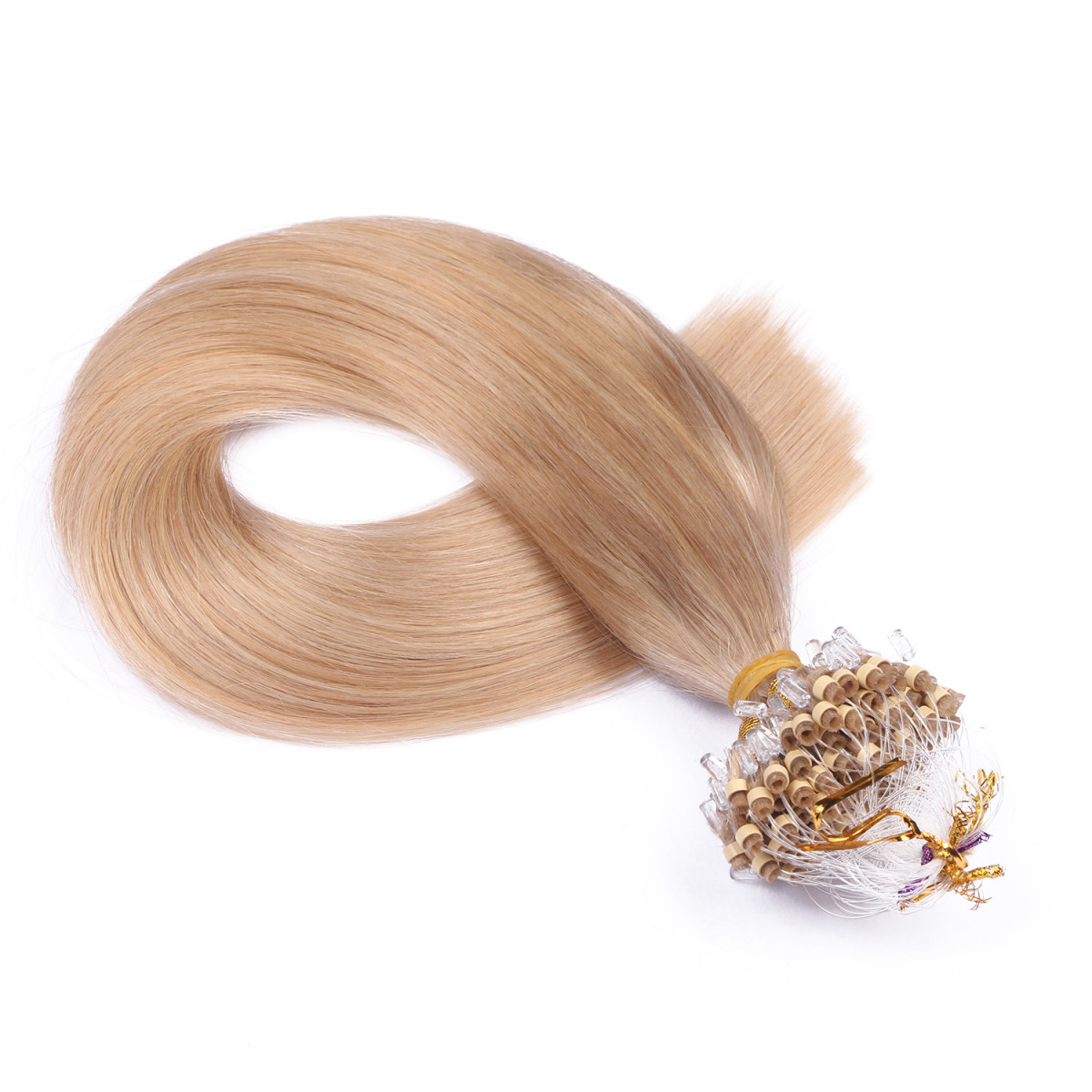 25 x Micro Ring / Loop - 101 Mittelblondasch - Hair...