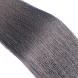 25 x Micro Ring / Loop - Darkgrey - Hair Extensions 100% Echthaar - NOVON EXTENTIONS 60 cm - 1 g