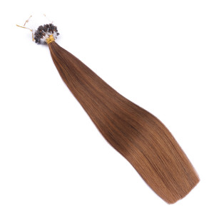 25 x Micro Ring / Loop - 4/30 Gesträhnt - Hair Extensions 100% Echthaar - NOVON EXTENTIONS 50 cm - 1 g