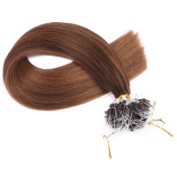 25 x Micro Ring / Loop - 4/30 Gesträhnt - Hair Extensions 100% Echthaar - NOVON EXTENTIONS 50 cm - 1 g