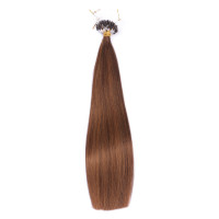 25 x Micro Ring / Loop - 4/30 Gesträhnt - Hair Extensions 100% Echthaar - NOVON EXTENTIONS 50 cm - 1 g