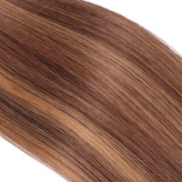 25 x Micro Ring / Loop - 6/12 Gesträhnt - Hair Extensions 100% Echthaar - NOVON EXTENTIONS 60 cm - 1 g