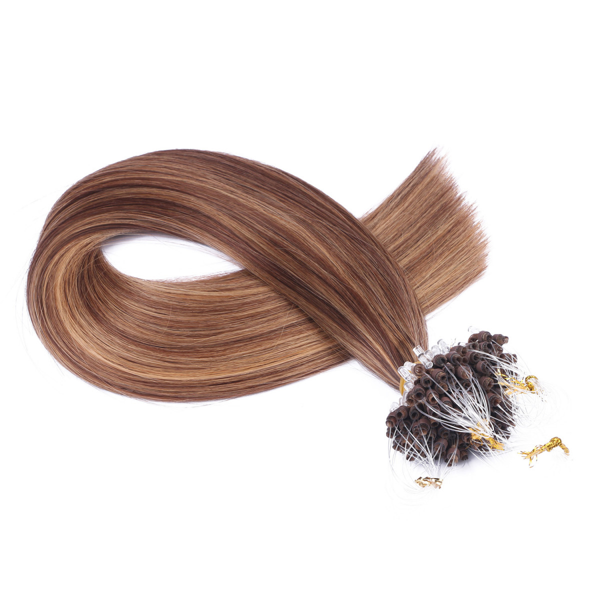 25 x Micro Ring / Loop - 6/27 Gesträhnt - Hair...