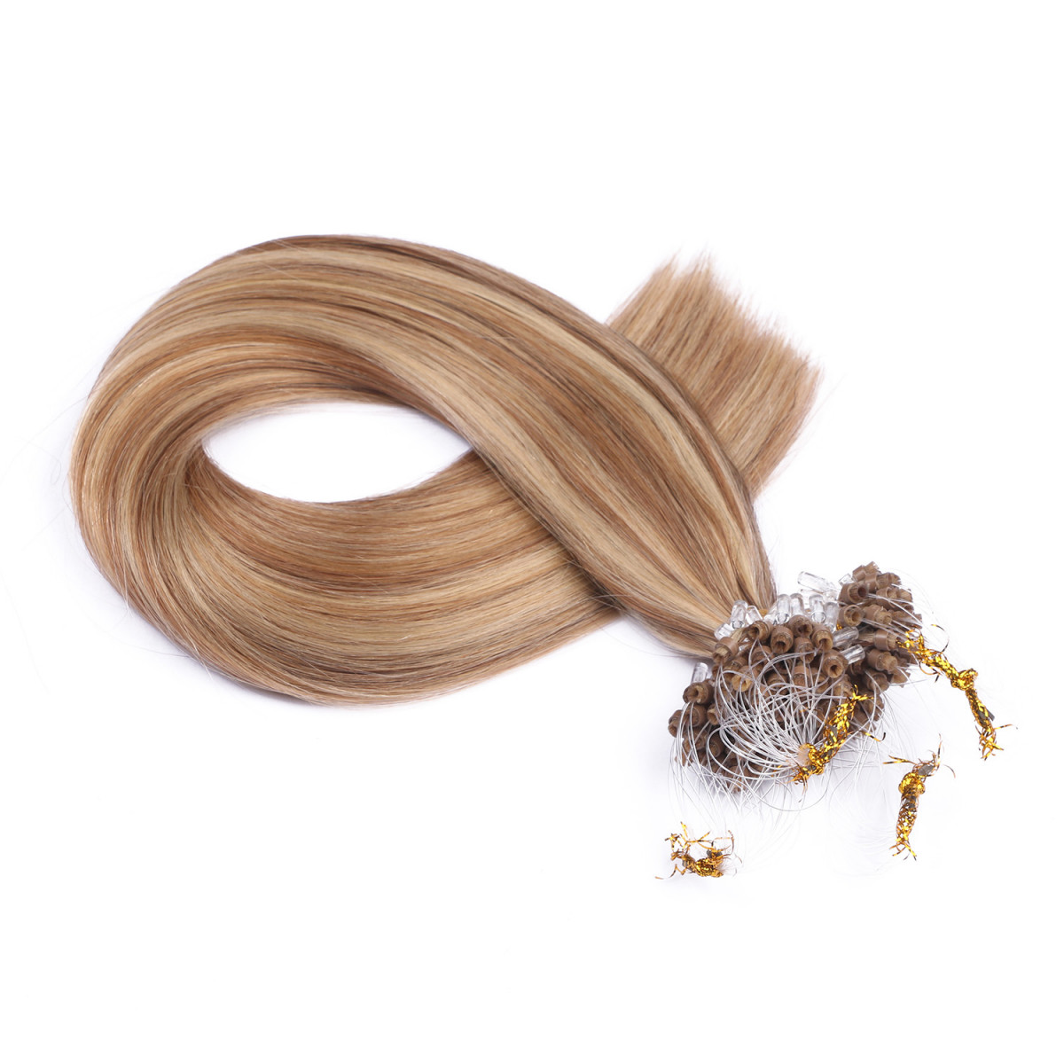 25 x Micro Ring / Loop - 18/24 Gesträhnt - Hair...