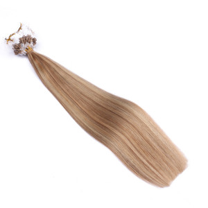 25 x Micro Ring / Loop - 18/24 Gesträhnt - Hair Extensions 100% Echthaar - NOVON EXTENTIONS 50 cm - 0,5 g