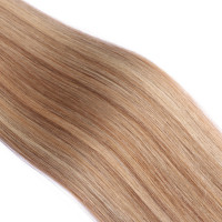 25 x Micro Ring / Loop - 18/24 Gesträhnt - Hair Extensions 100% Echthaar - NOVON EXTENTIONS 50 cm - 0,5 g