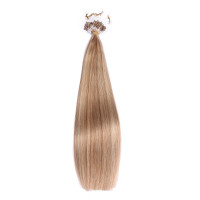 25 x Micro Ring / Loop - 18/24 Gesträhnt - Hair Extensions 100% Echthaar - NOVON EXTENTIONS 50 cm - 0,5 g