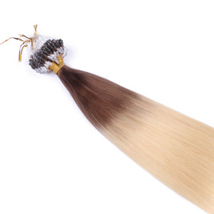 25 x Micro Ring / Loop - 17/20 Ombre - Hair Extensions 100% Echthaar - NOVON EXTENTIONS 50 cm - 1 g