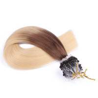 25 x Micro Ring / Loop - 17/20 Ombre - Hair Extensions 100% Echthaar - NOVON EXTENTIONS 50 cm - 1 g