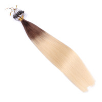 25 x Micro Ring / Loop - 17/20 Ombre - Hair Extensions 100% Echthaar - NOVON EXTENTIONS 50 cm - 1 g