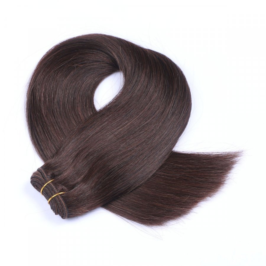 Tressen Extensions #2 Dunkelbraun aus Remy-Echthaar