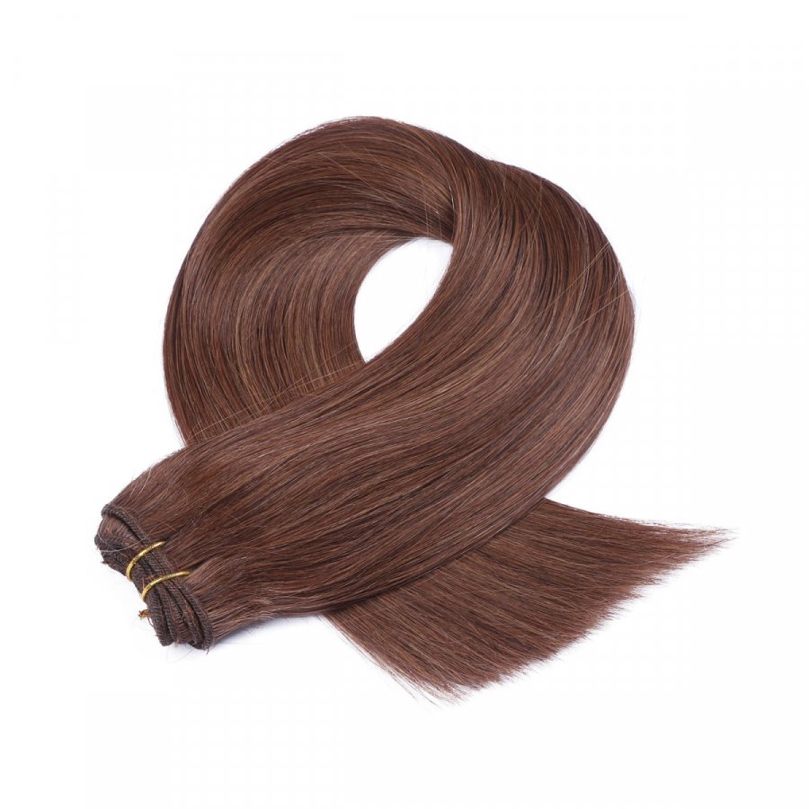 Tressen Extensions #4 Schokobraun aus Remy-Echthaar