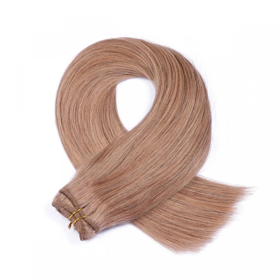 Tressen Extensions #12 Hellbraun aus Remy-Echthaar