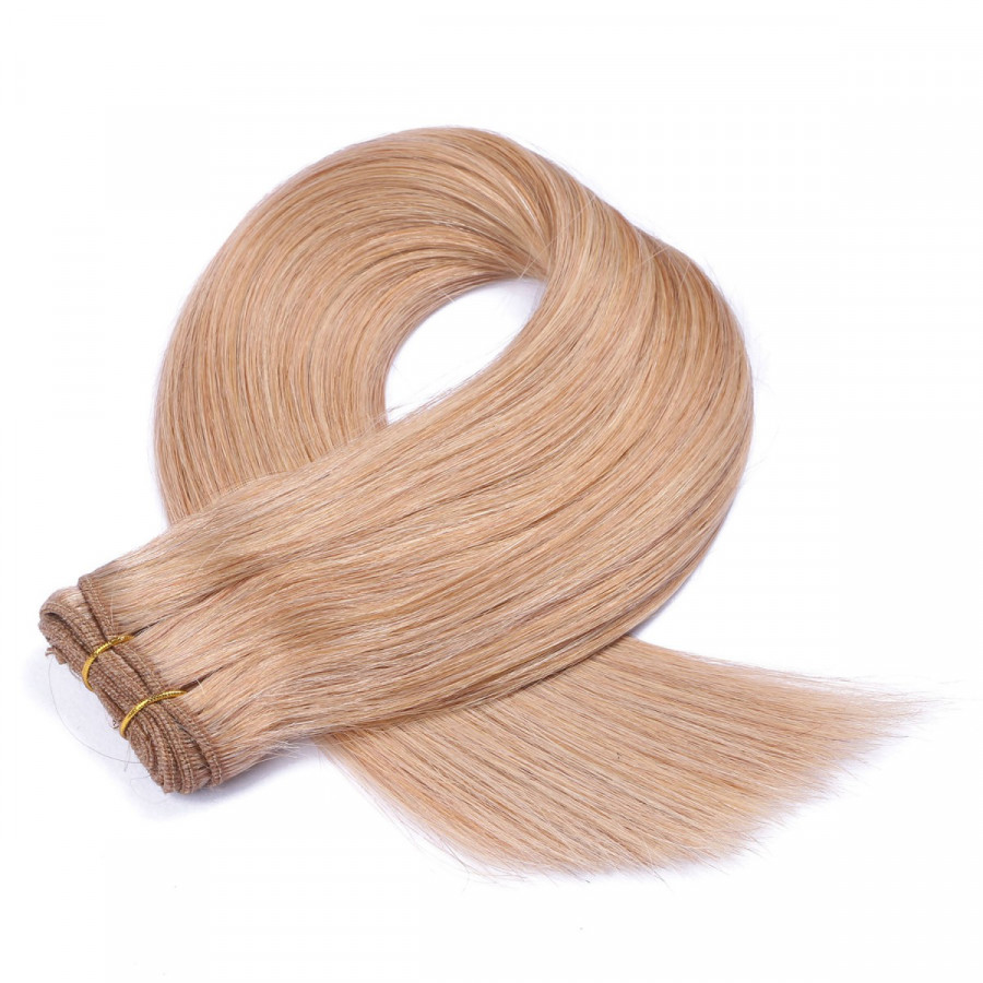 Echthaar Tressen - Weft Extentions - 20 Aschblond