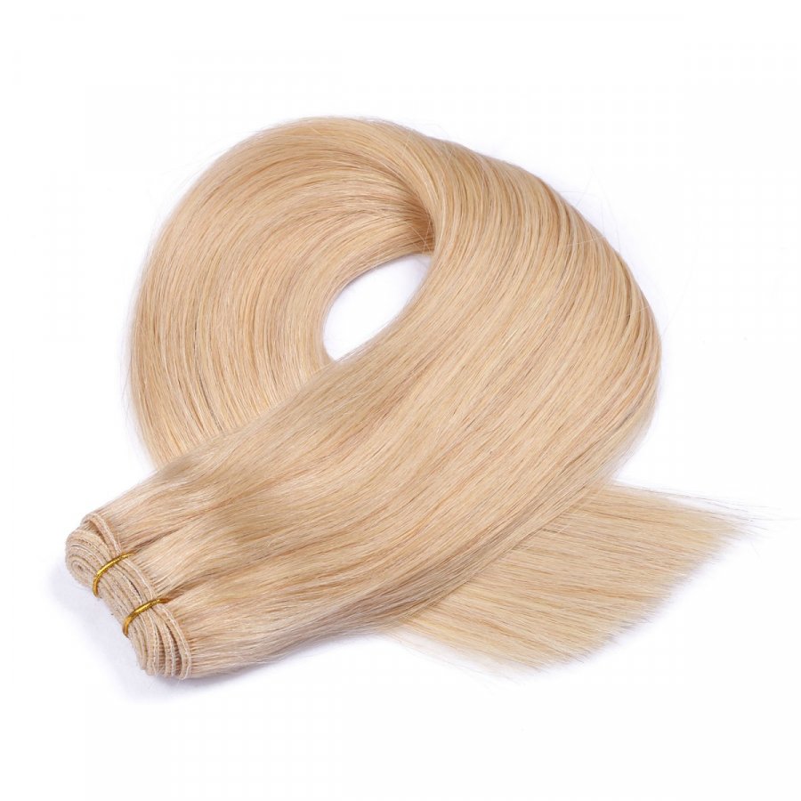 Tressen Extensions #24 Goldblond aus Remy-Echthaar
