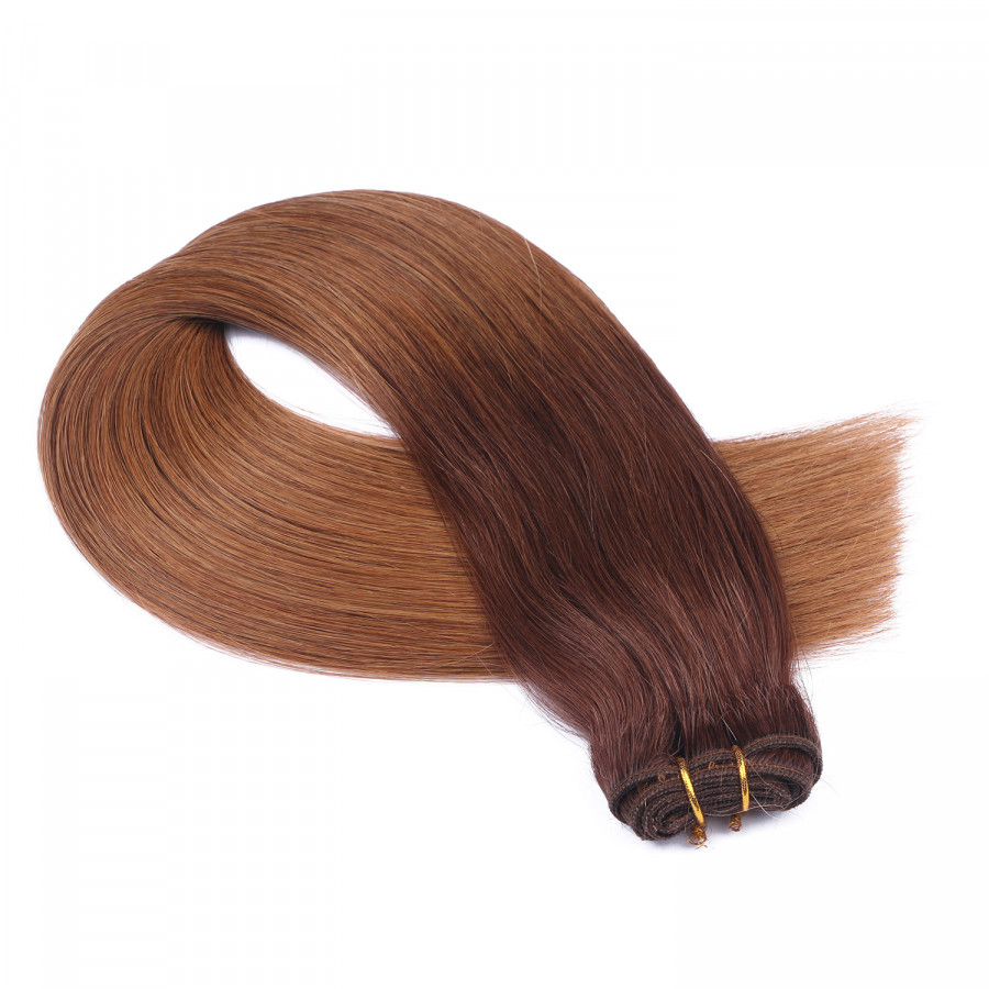 Echthaar Tressen - Weft Extentions - 2/8 Ombre