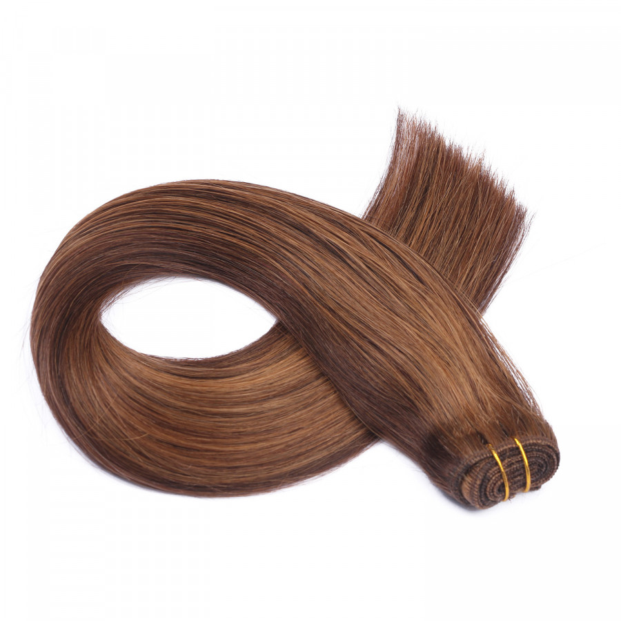 Echthaar Tressen - Weft Extentions - 4/30 Gestr&auml;hnt